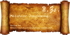 Melchior Zsuzsanna névjegykártya